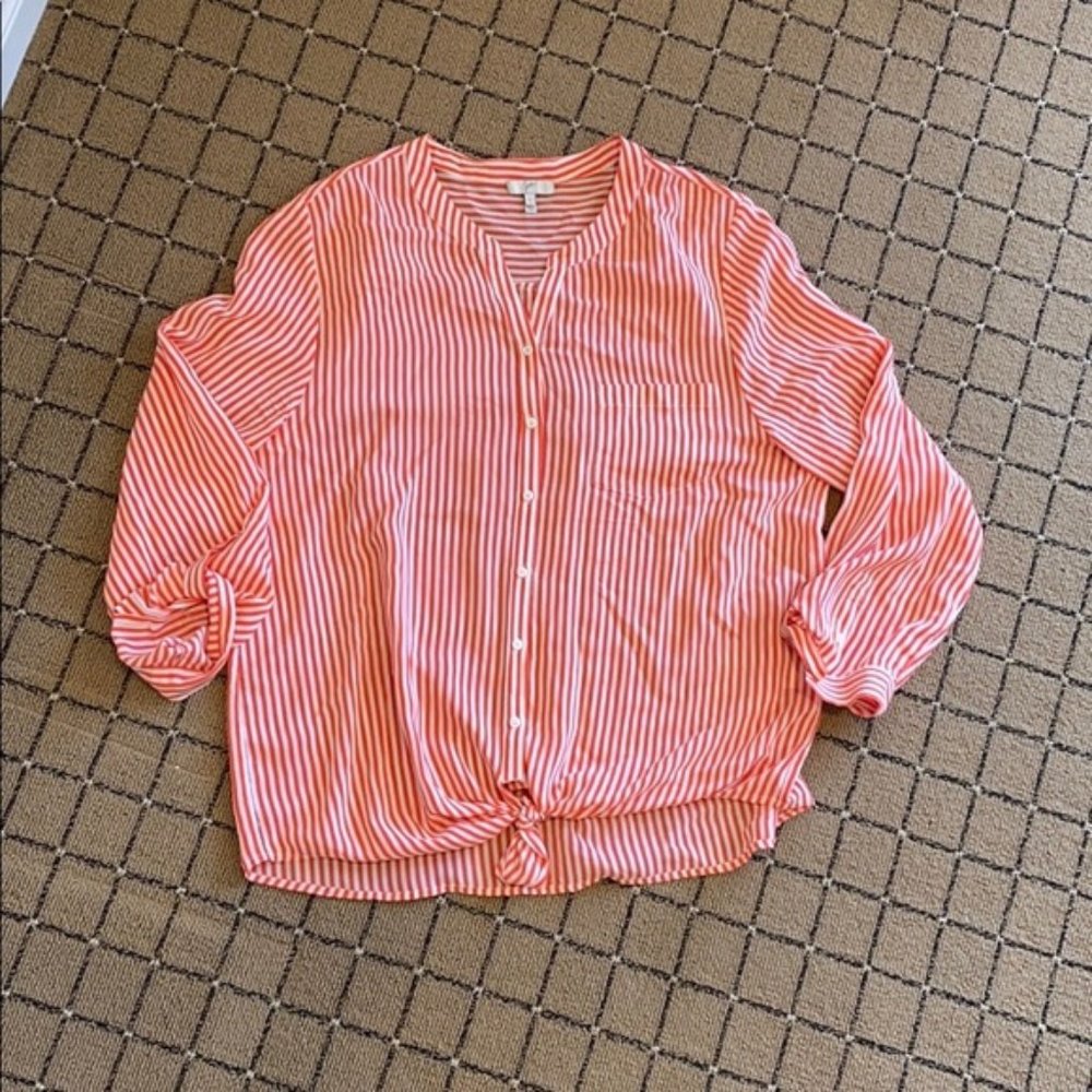 Joie silk stripe shirt  L